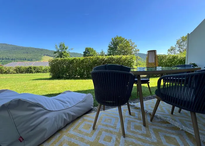 Bavaria Mountain Design Arber Osser Terrasse Sauna In Mit Bergblick Bis 6 Pers Lägenhet Hohenwarth